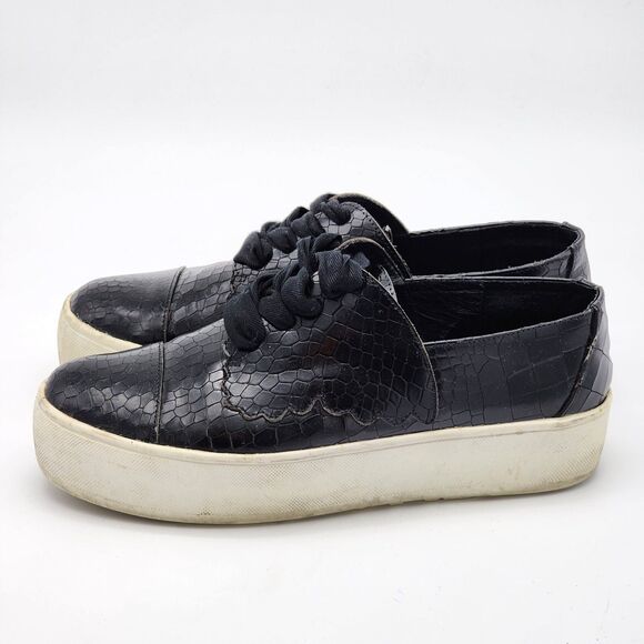 F-Troupe Butterfly Lace Up Snake Flatforms Size 41 - Picture 4 of 9